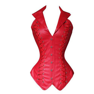 Body Shaper Waist Trainer Corset Leather Burlesque Gothic Clothing Sexy Lingerie Slimming Party Corset Bustier Shapewear For Women