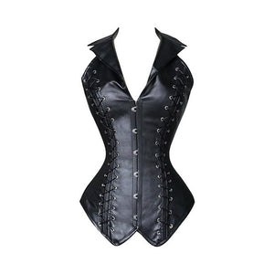 Body Shaper Waist Trainer Corset Leather Burlesque Gothic Clothing Sexy Lingerie Slimming Party Corset Bustier Shapewear For Women