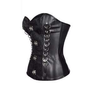 Leather Corset Waist Trainer Steampunk Gothic Burlesque Bustier Corselet Clothing Waist Trainer Slimming Modeling Strap Corsage