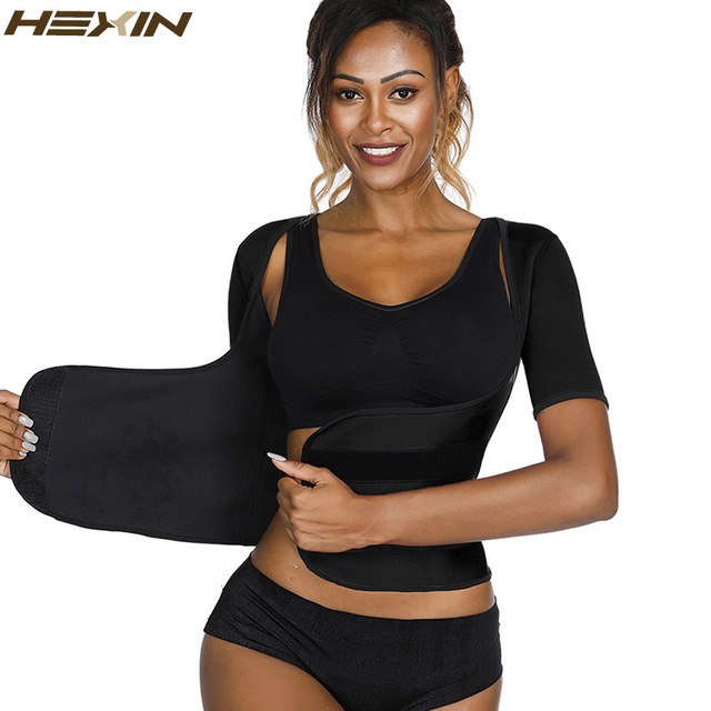 HEXIN Neoprene Sauna Sweat Waist Trainer Weight Loss Corset Control Tummy Hot Body Shaper Women Slimming Shapewear Top