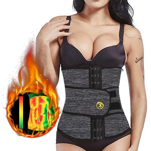 NINGMI Slimming Waist Trainer for Women Neoprene Sauna Suit HOT Shirt Weight Loss Modeling Belt Strap with Pocket Body Shapers