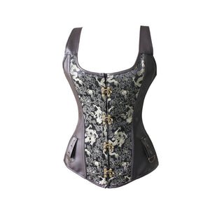 Body Shaper Waist Trainer Corset Leather Gothic Style Sexy Slimming Shapewear Lingerie Corset Bustier
